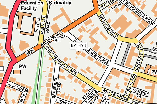 KY1 1XU map - OS OpenMap – Local (Ordnance Survey)