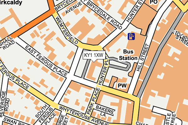 KY1 1XW map - OS OpenMap – Local (Ordnance Survey)