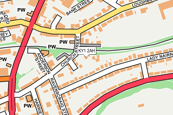 KY1 2AH map - OS OpenMap – Local (Ordnance Survey)