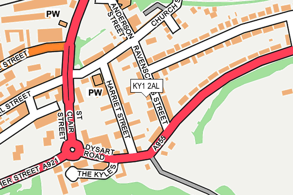 KY1 2AL map - OS OpenMap – Local (Ordnance Survey)