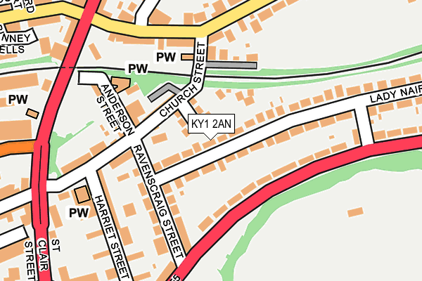 KY1 2AN map - OS OpenMap – Local (Ordnance Survey)