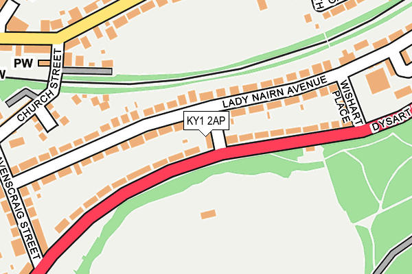 KY1 2AP map - OS OpenMap – Local (Ordnance Survey)