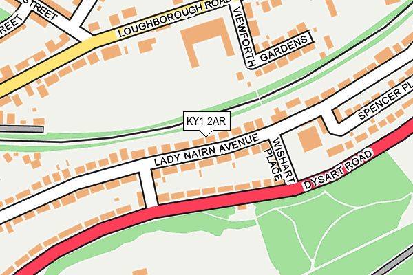 KY1 2AR map - OS OpenMap – Local (Ordnance Survey)