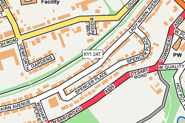 KY1 2AT map - OS OpenMap – Local (Ordnance Survey)