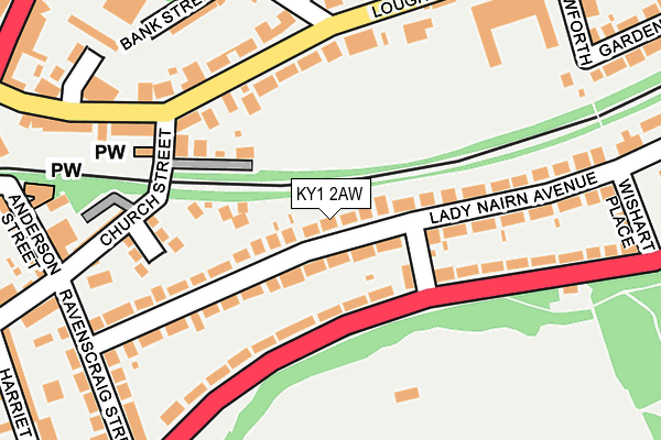 KY1 2AW map - OS OpenMap – Local (Ordnance Survey)