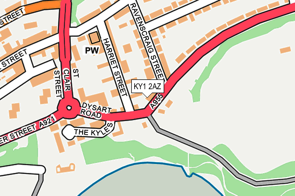 KY1 2AZ map - OS OpenMap – Local (Ordnance Survey)