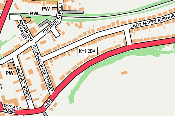 KY1 2BA map - OS OpenMap – Local (Ordnance Survey)