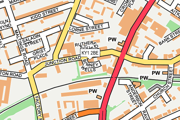 KY1 2BE map - OS OpenMap – Local (Ordnance Survey)