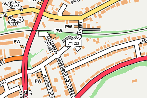 KY1 2BF map - OS OpenMap – Local (Ordnance Survey)