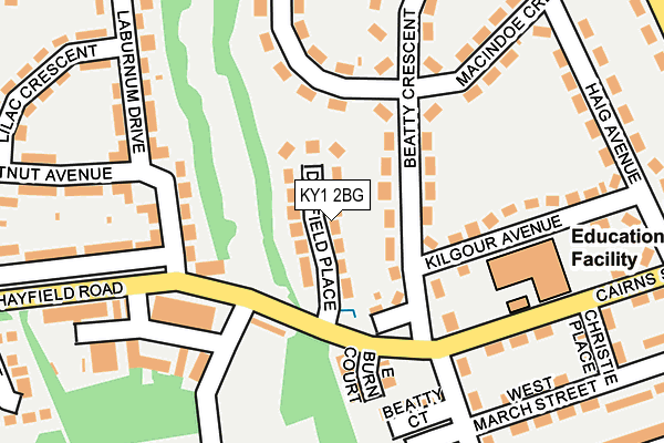 KY1 2BG map - OS OpenMap – Local (Ordnance Survey)