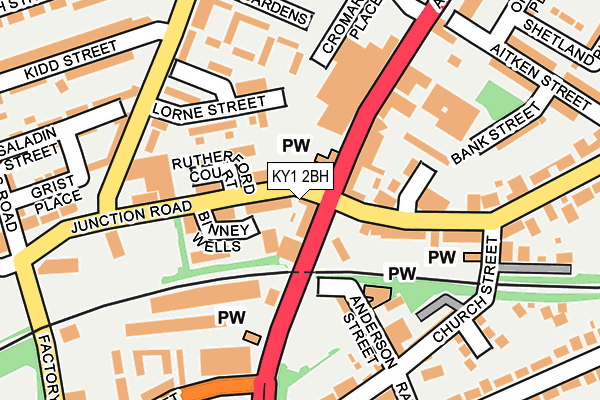 KY1 2BH map - OS OpenMap – Local (Ordnance Survey)