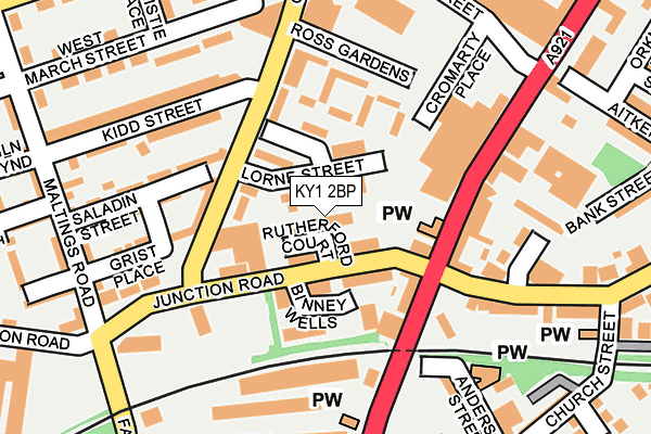 KY1 2BP map - OS OpenMap – Local (Ordnance Survey)