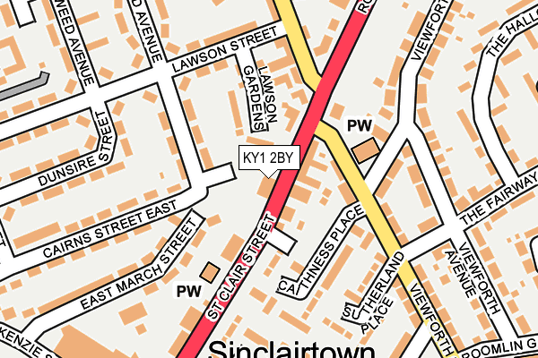 KY1 2BY map - OS OpenMap – Local (Ordnance Survey)