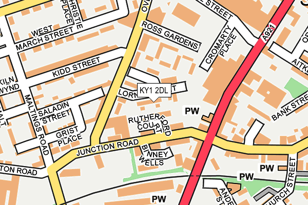 KY1 2DL map - OS OpenMap – Local (Ordnance Survey)