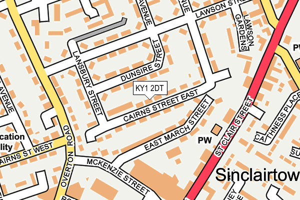 KY1 2DT map - OS OpenMap – Local (Ordnance Survey)