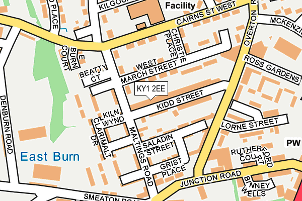 KY1 2EE map - OS OpenMap – Local (Ordnance Survey)