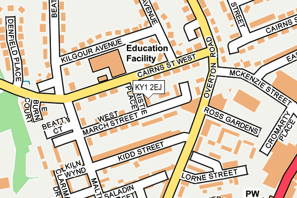 KY1 2EJ map - OS OpenMap – Local (Ordnance Survey)