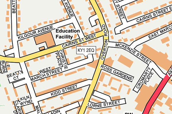 KY1 2EQ map - OS OpenMap – Local (Ordnance Survey)