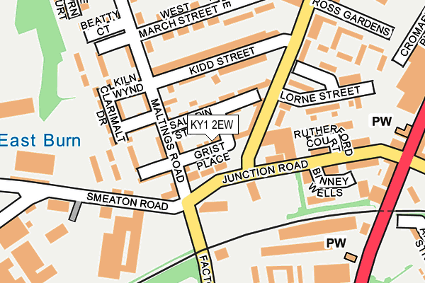 KY1 2EW map - OS OpenMap – Local (Ordnance Survey)