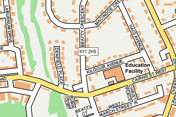 KY1 2HS map - OS OpenMap – Local (Ordnance Survey)