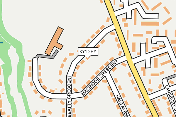 KY1 2HY map - OS OpenMap – Local (Ordnance Survey)