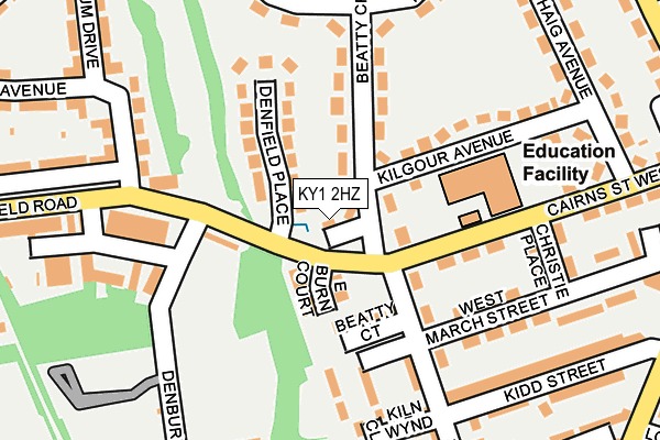 KY1 2HZ map - OS OpenMap – Local (Ordnance Survey)