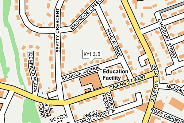 KY1 2JB map - OS OpenMap – Local (Ordnance Survey)