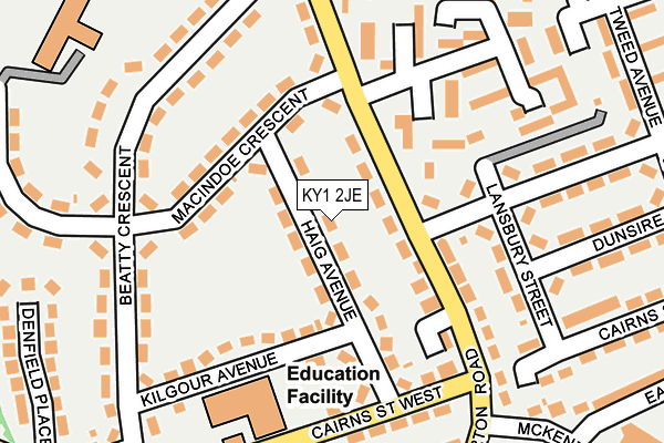 KY1 2JE map - OS OpenMap – Local (Ordnance Survey)