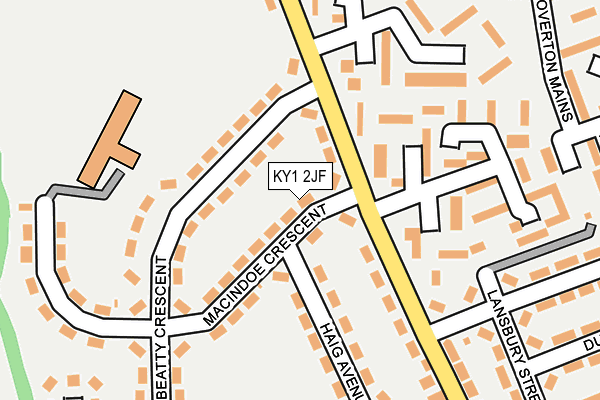KY1 2JF map - OS OpenMap – Local (Ordnance Survey)