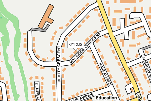 KY1 2JG map - OS OpenMap – Local (Ordnance Survey)