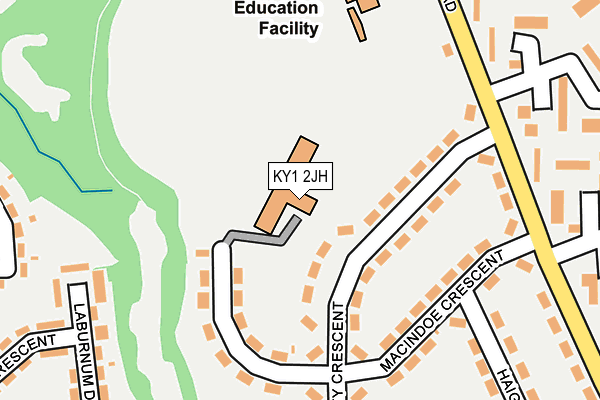 KY1 2JH map - OS OpenMap – Local (Ordnance Survey)
