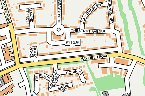 KY1 2JP map - OS OpenMap – Local (Ordnance Survey)