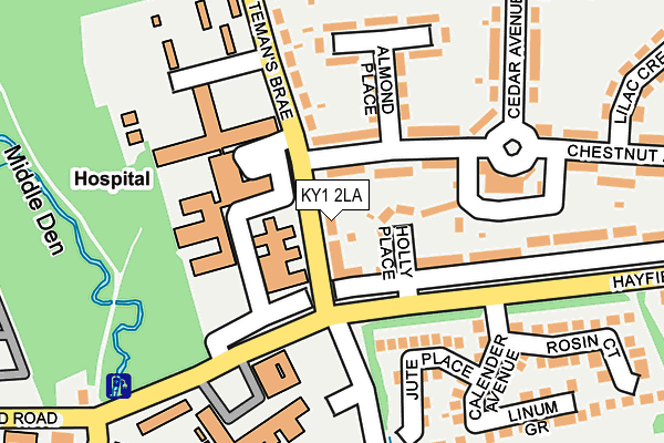 KY1 2LA map - OS OpenMap – Local (Ordnance Survey)