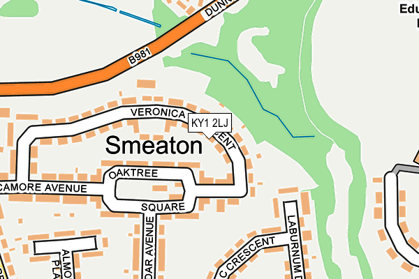 KY1 2LJ map - OS OpenMap – Local (Ordnance Survey)