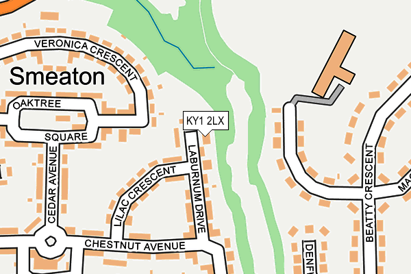 KY1 2LX map - OS OpenMap – Local (Ordnance Survey)