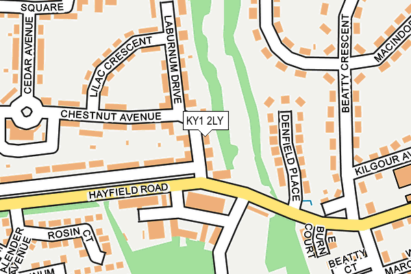 KY1 2LY map - OS OpenMap – Local (Ordnance Survey)