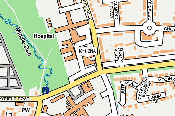 KY1 2NA map - OS OpenMap – Local (Ordnance Survey)