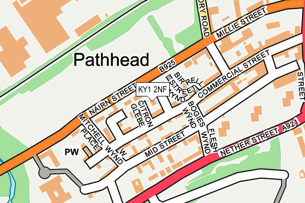 KY1 2NF map - OS OpenMap – Local (Ordnance Survey)