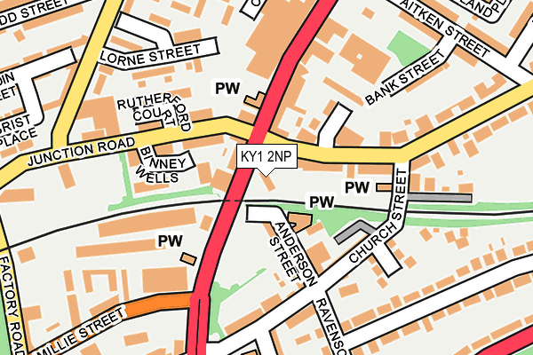 KY1 2NP map - OS OpenMap – Local (Ordnance Survey)