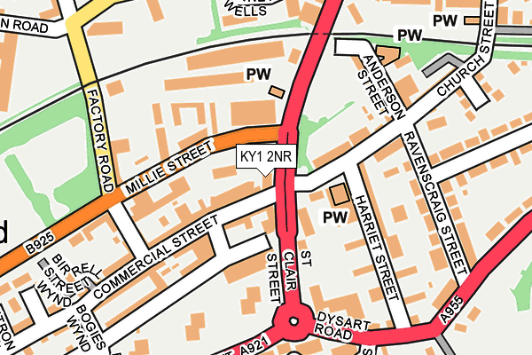 KY1 2NR map - OS OpenMap – Local (Ordnance Survey)