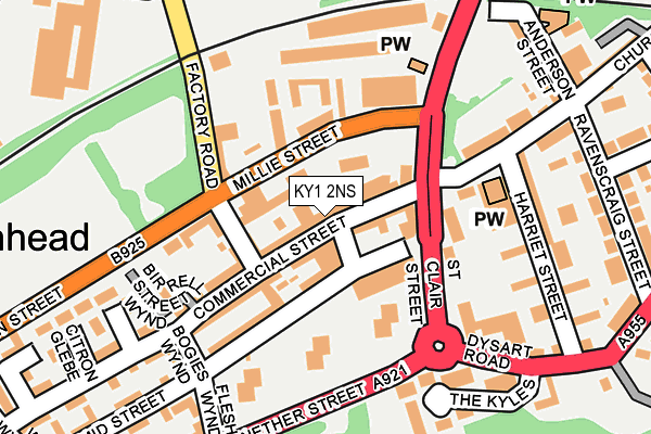 KY1 2NS map - OS OpenMap – Local (Ordnance Survey)