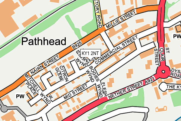 KY1 2NT map - OS OpenMap – Local (Ordnance Survey)