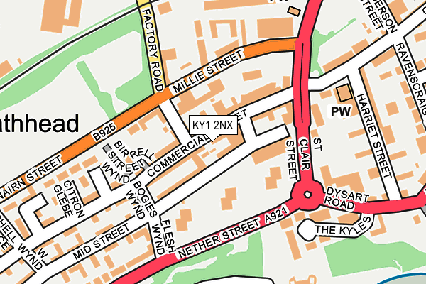 KY1 2NX map - OS OpenMap – Local (Ordnance Survey)