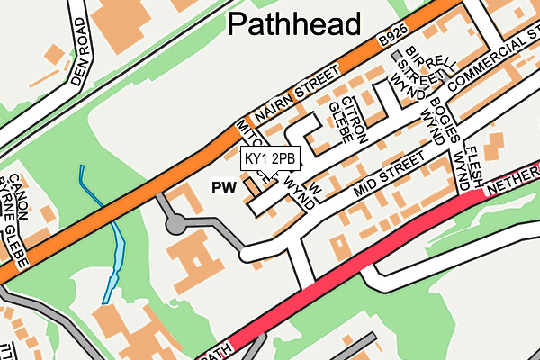 KY1 2PB map - OS OpenMap – Local (Ordnance Survey)