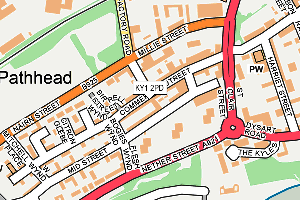 KY1 2PD map - OS OpenMap – Local (Ordnance Survey)