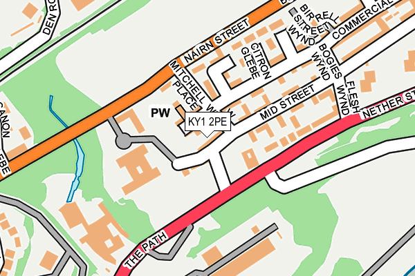 KY1 2PE map - OS OpenMap – Local (Ordnance Survey)