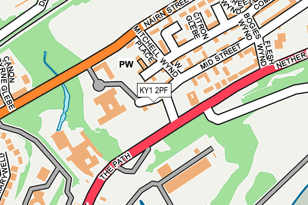 KY1 2PF map - OS OpenMap – Local (Ordnance Survey)