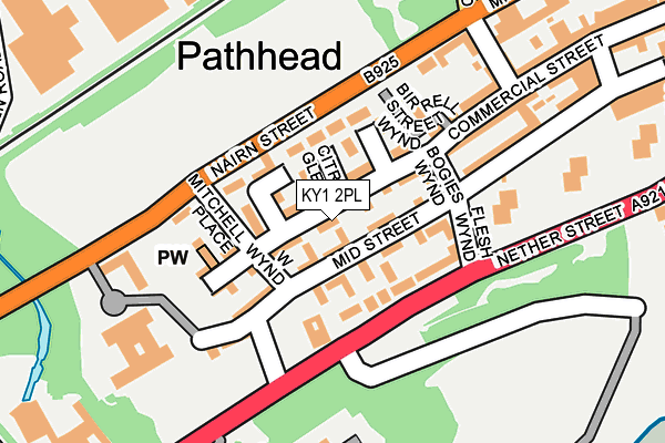 KY1 2PL map - OS OpenMap – Local (Ordnance Survey)