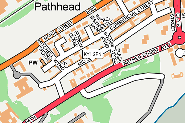 KY1 2PN map - OS OpenMap – Local (Ordnance Survey)