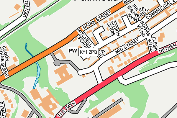 KY1 2PQ map - OS OpenMap – Local (Ordnance Survey)